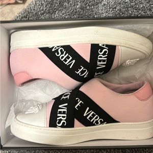 Versace | Kids-girls Logo Slip on Sneakers, this item has been worn once